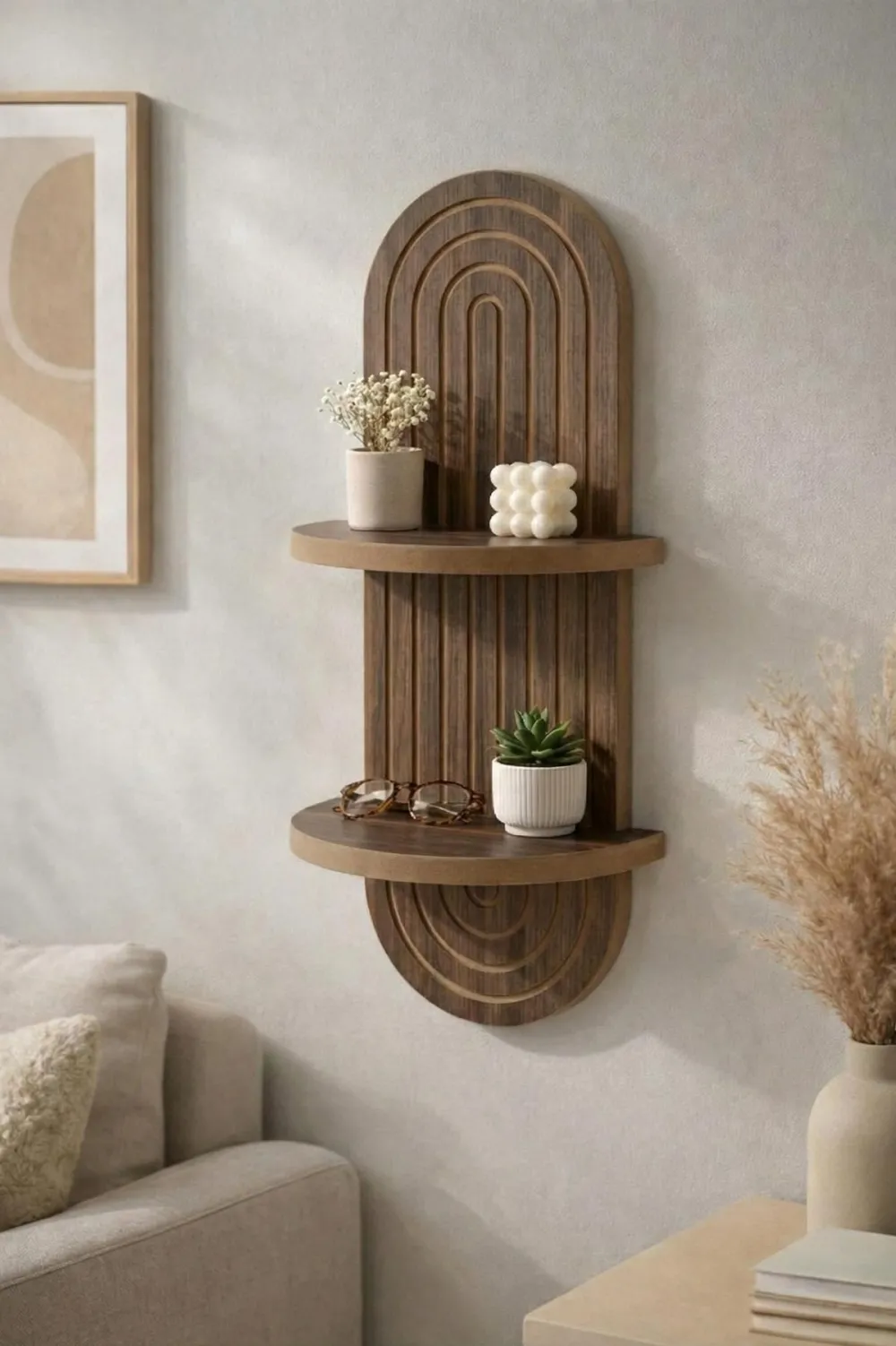 Raft de perete Hanah Home Artmtkwll2, Wenge