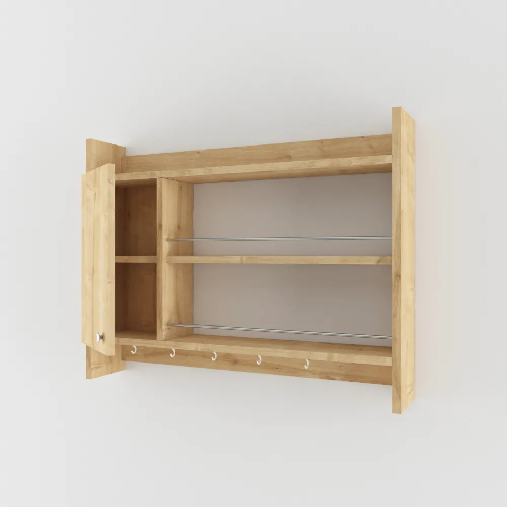 Raft de bucătărie Hanah Home Knerr, Stejar