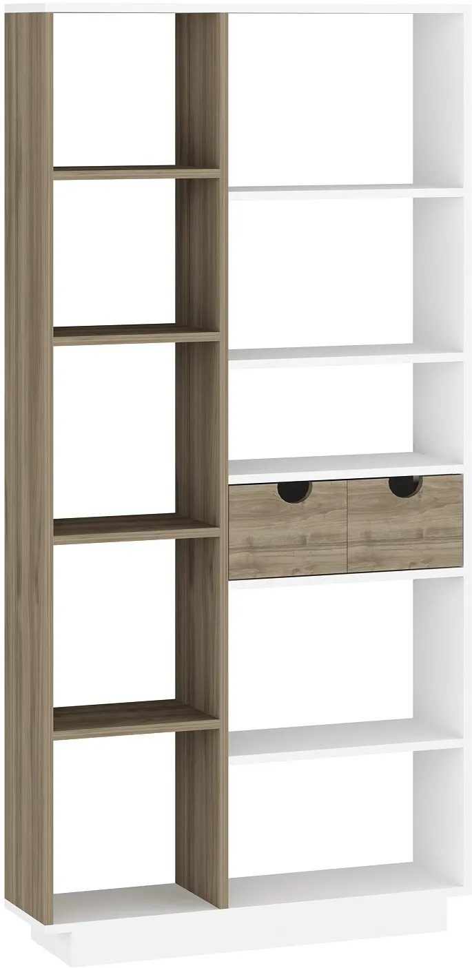 Bibliotecă Hanah Home Luma, Alb / Nuc