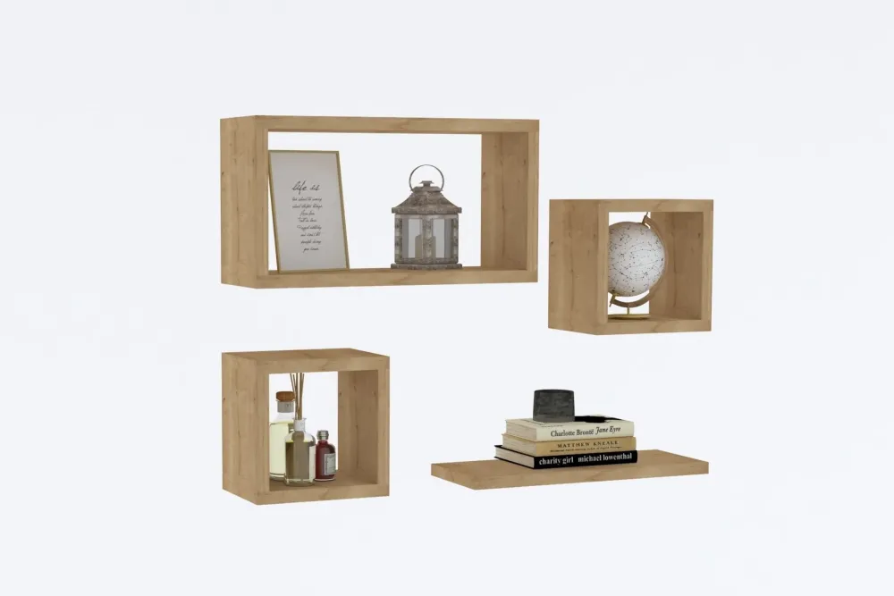 Raft de perete Hanah Home Babi, Stejar Sapphire