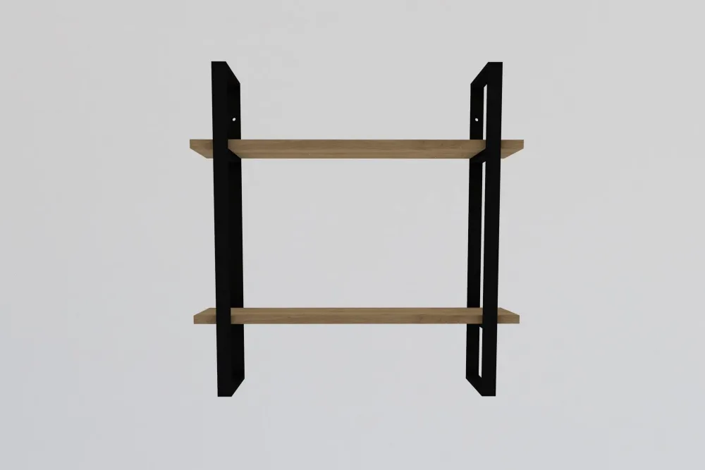 Raft de perete Hanah Home Buba, Stejar Sapphire / Negru