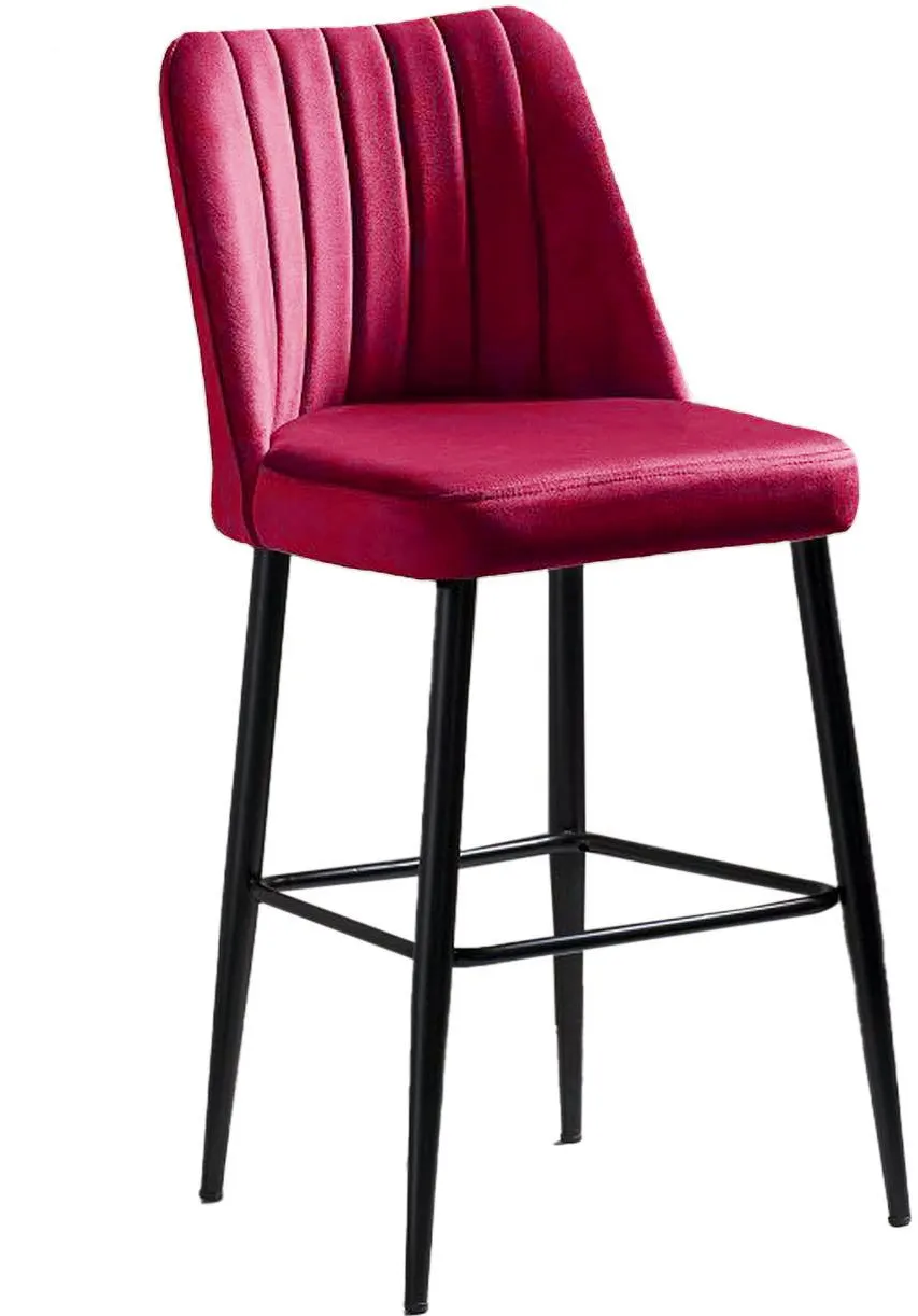 Set scaune de bar (2 piese) Hanah Home Vento - Claret Red, Roșu bordo / Negru