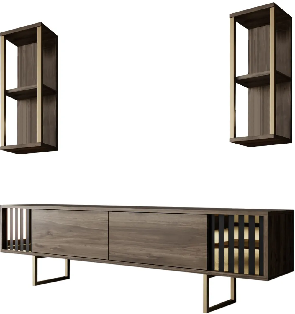 Ansamblu TV Hanah Home Gold Line, Nuc / Negru