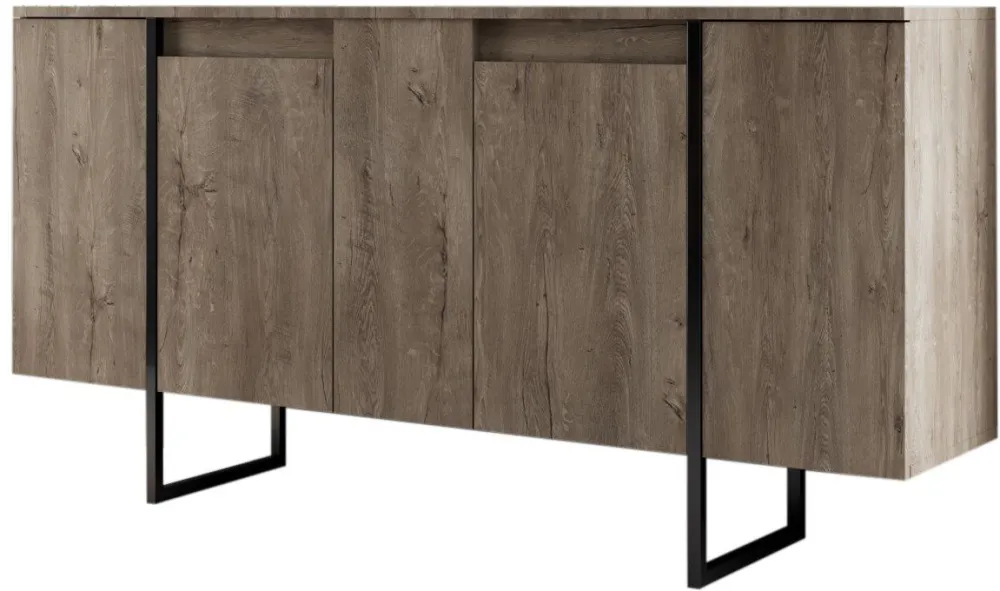Consolă Hanah Home Luxe, Nuc / Negru
