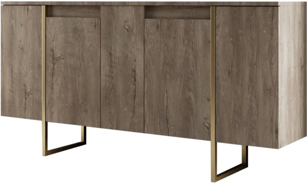 Consolă Hanah Home Luxe, Nuc / Auriu