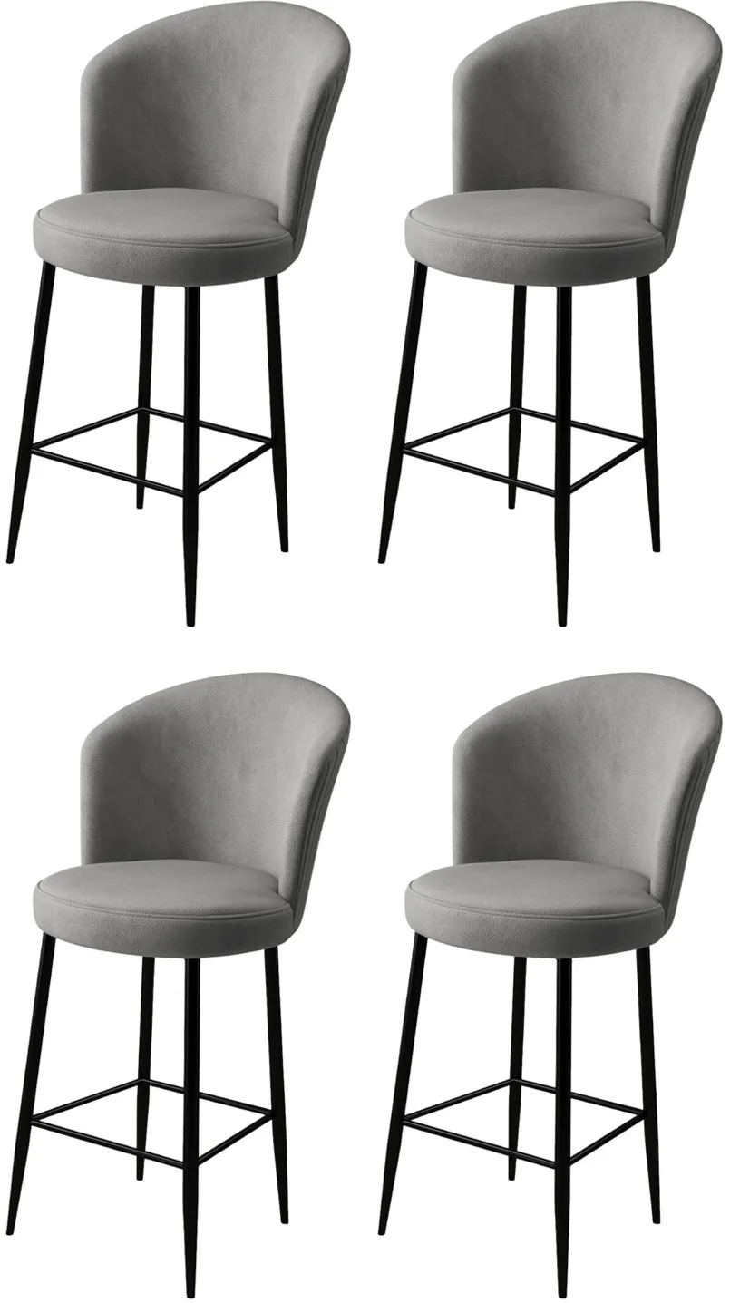 Set scaune de bar (4 piese) Hanah Home Fora, Gri / Negru