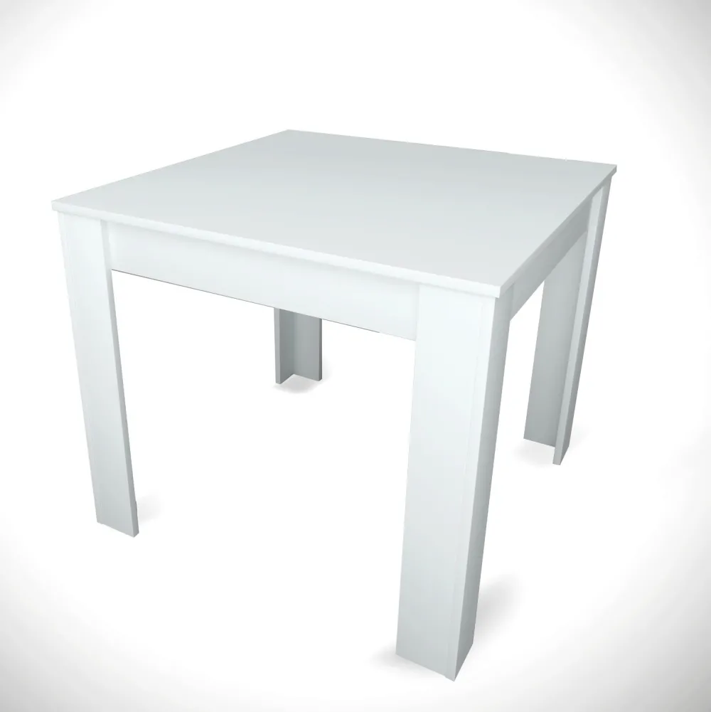 Masă de dining Hanah Home Single 90 - Shiny White, Alb