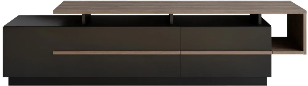 Comodă TV Hanah Home Pia, Negru / Nuc