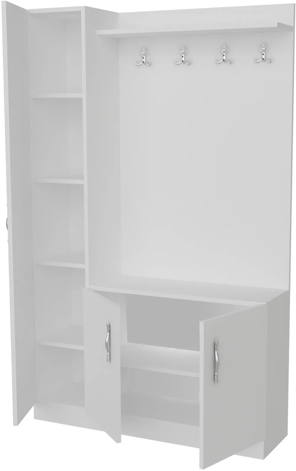 Cuier de hol Hanah Home Naturel, Alb