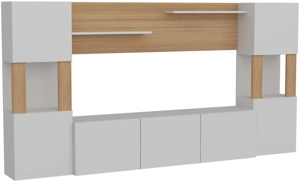 Ansamblu TV Hanah Home Lore, Alb / Tec