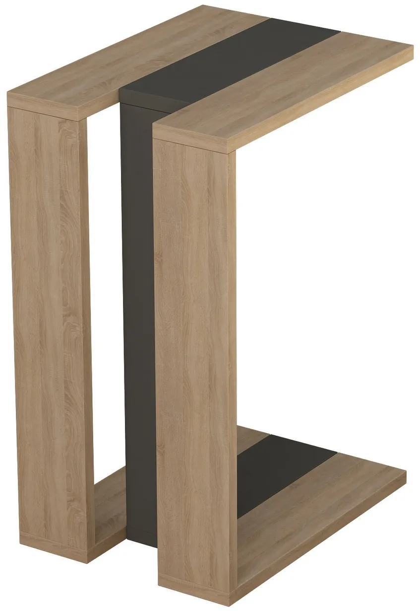 Măsuță laterală Hanah Home Muju - Oak, Anthracite, Oak, Stejar / Antracit