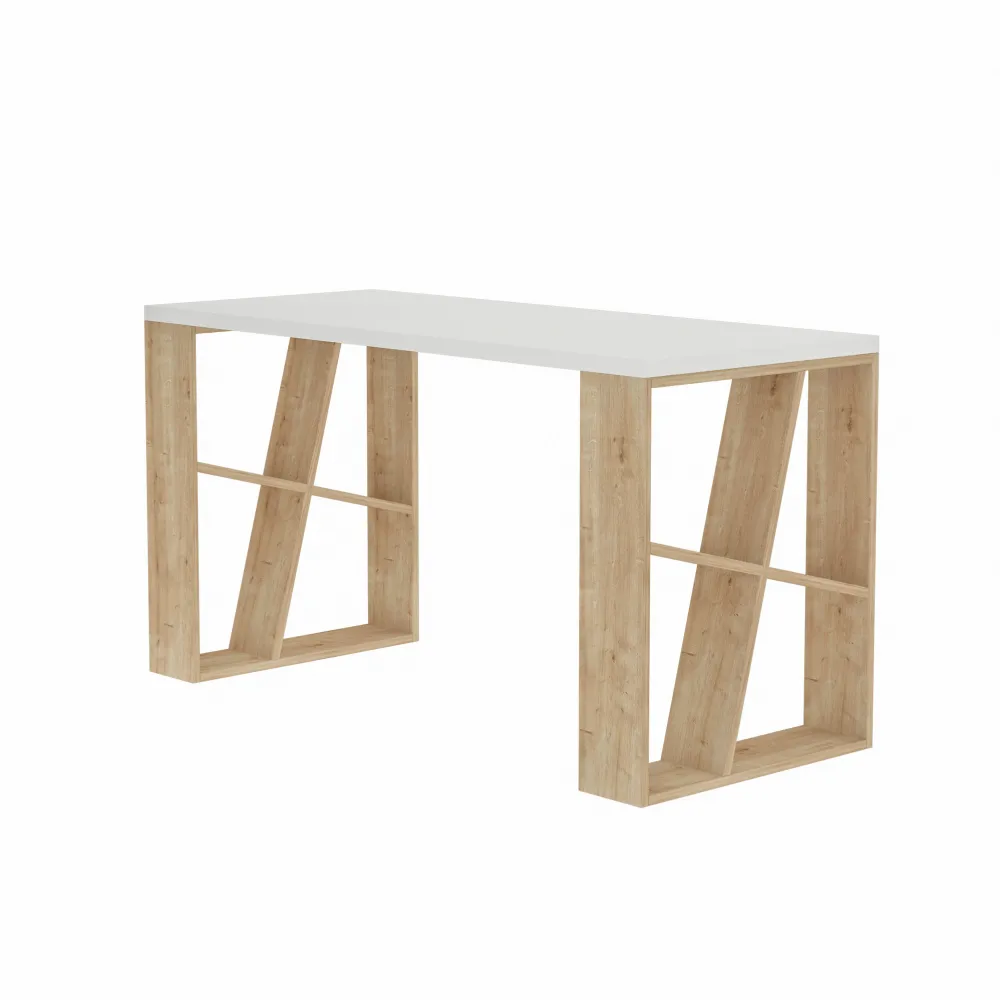 Birou Hanah Home Honey, Alb / Stejar