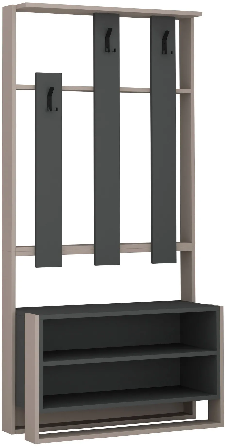 Cuier de hol Hanah Home Chester, Mocca deschis / Antracit