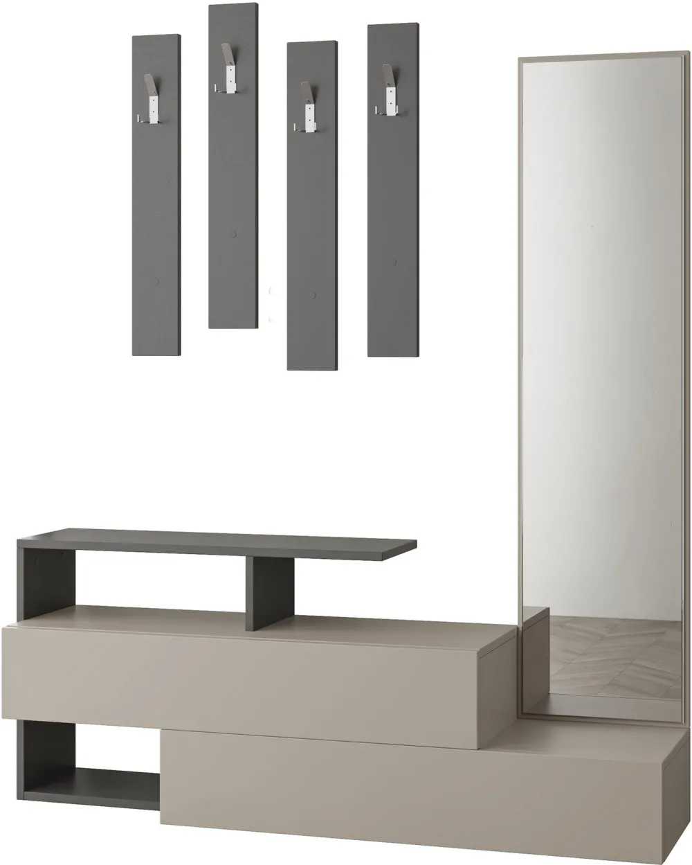 Cuier de hol Hanah Home Ramda, Mocca deschis / Antracit