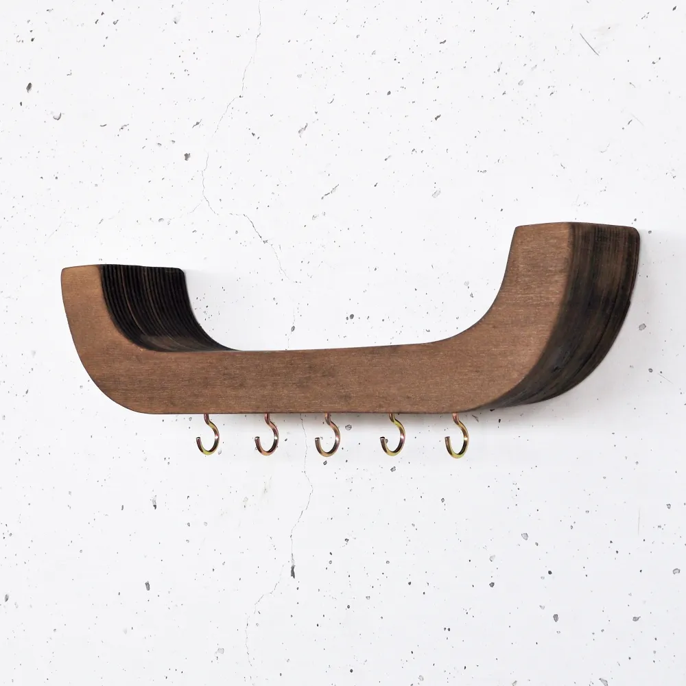 Raft de perete decorativ din lemn Hanah Home Raf289, Din lemn