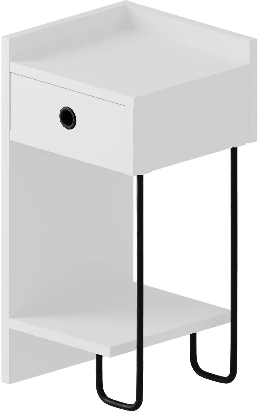 Noptieră Hanah Home Sirius Left - White v2, Alb