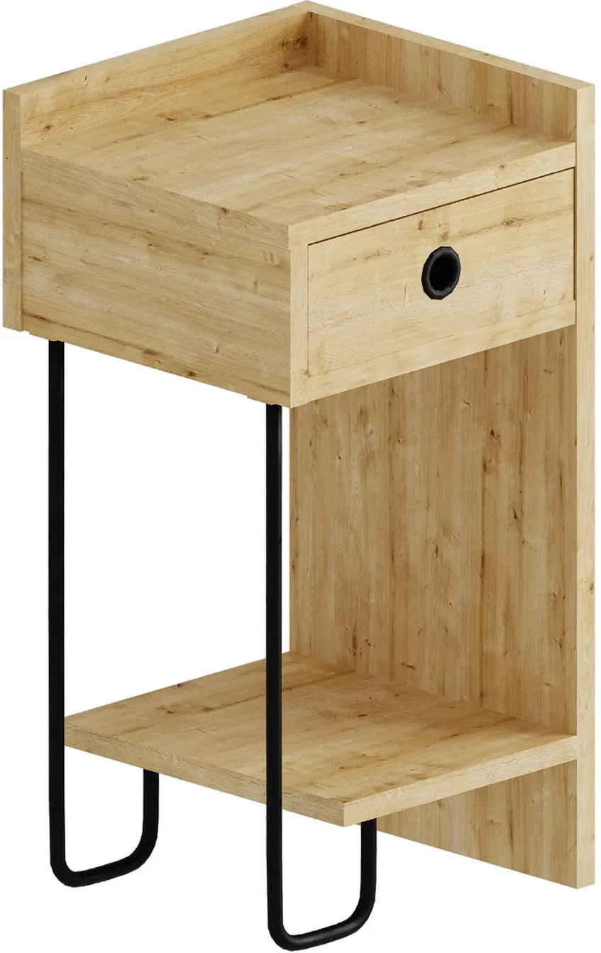 Noptieră Hanah Home Sirius Right, Stejar