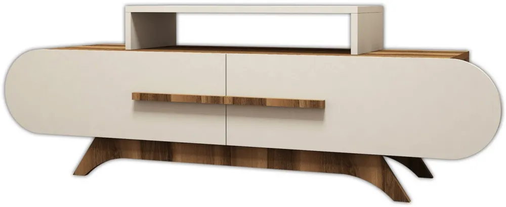 Comodă TV Hanah Home Rose, Nuc / Crem