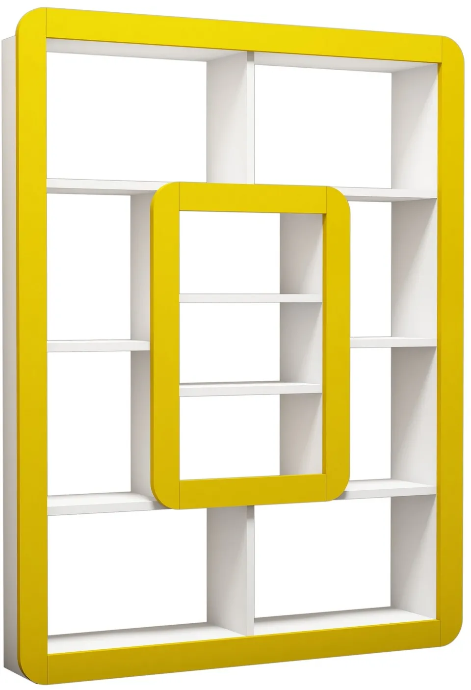 Bibliotecă Hanah Home Orkide, Alb / Galben