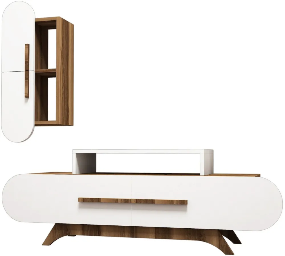 Ansamblu TV Hanah Home Rose S, Nuc / Alb