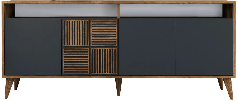 Consolă Hanah Home Milan, Nuc / Antracit