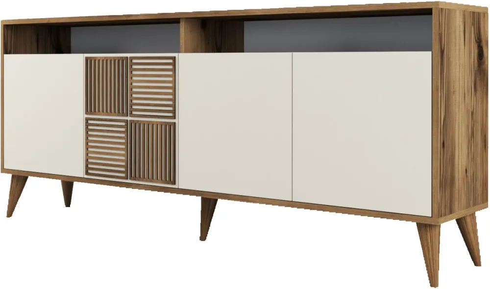 Consolă Hanah Home Milan, Nuc / Crem