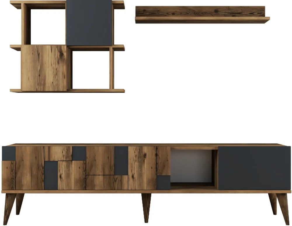 Ansamblu TV Hanah Home Madrid - Anthracite, Nuc / Antracit