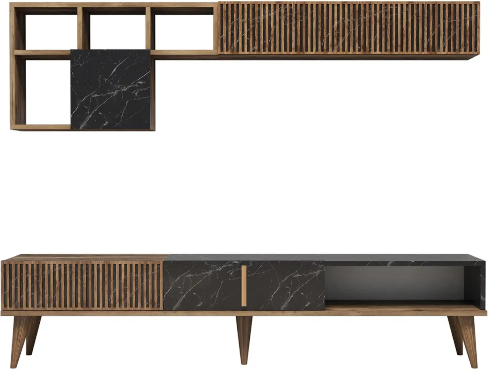 Ansamblu TV Hanah Home Milan, Nuc / Negru