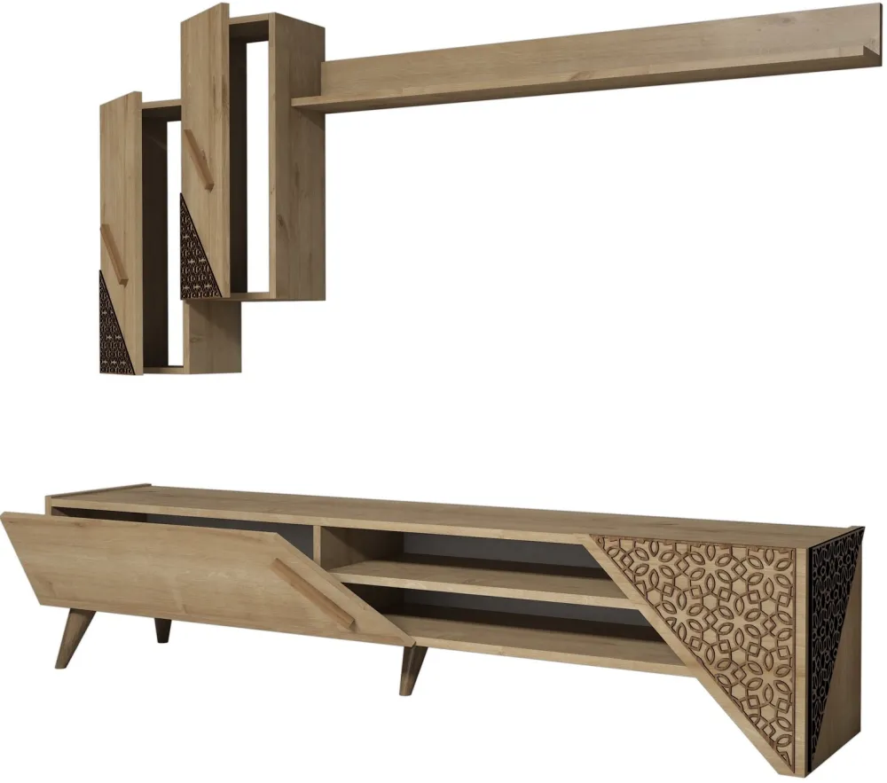 Ansamblu TV Hanah Home Beril, Stejar