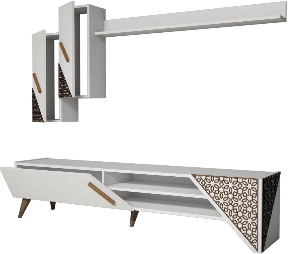 Ansamblu TV Hanah Home Beril, Alb