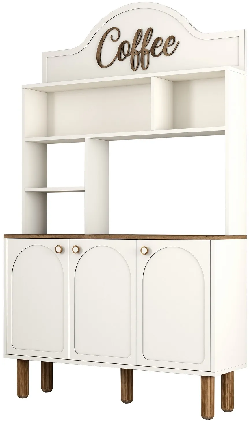Dulap pentru colț de cafea Hanah Home Bohem 861, Crem