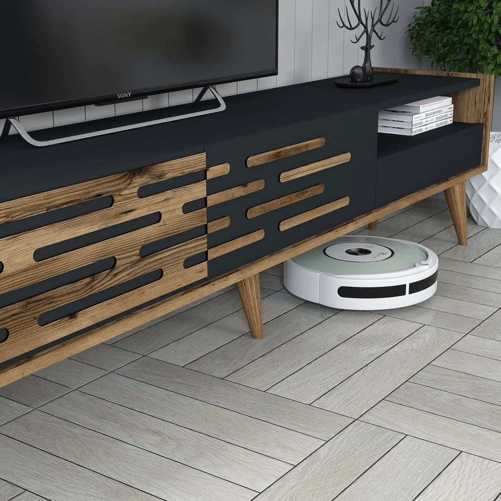 Set mobilier living Hanah Home Valensiya, Nuc / Antracit