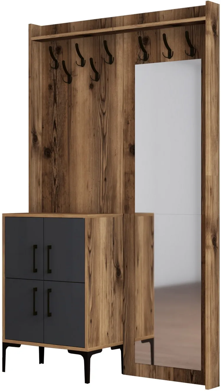 Cuier de hol Hanah Home Berlin BC, Nuc / Antracit