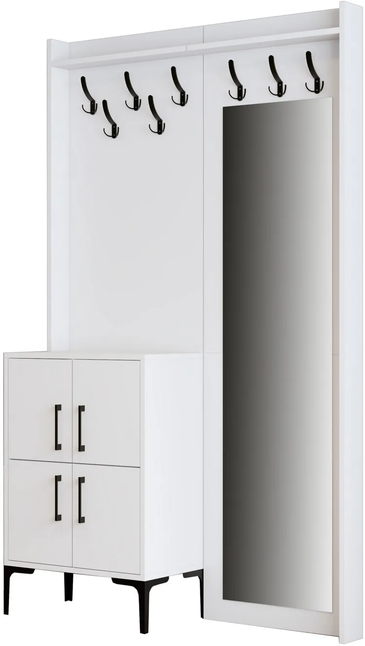 Cuier de hol Hanah Home Berlin BC, Alb