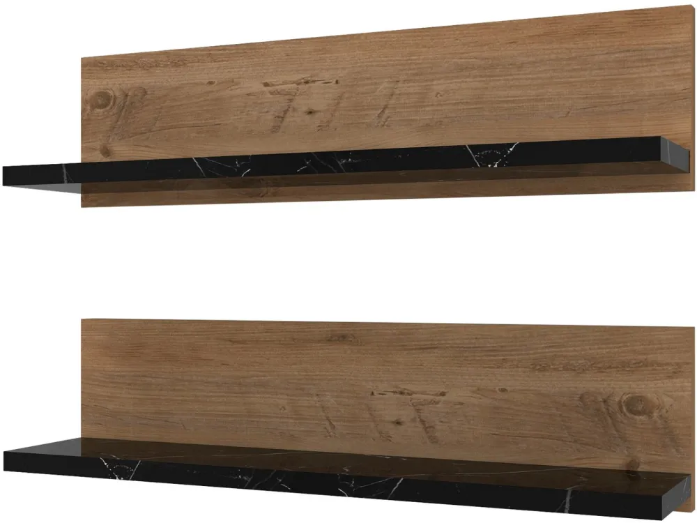 Raft de perete Hanah Home Shelf - Black, Pin Atlantic / Negru