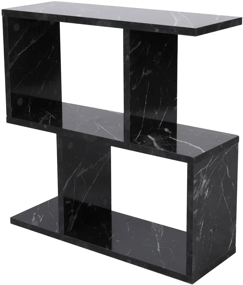 Măsuță laterală Hanah Home Life - Black, Marble, Negru