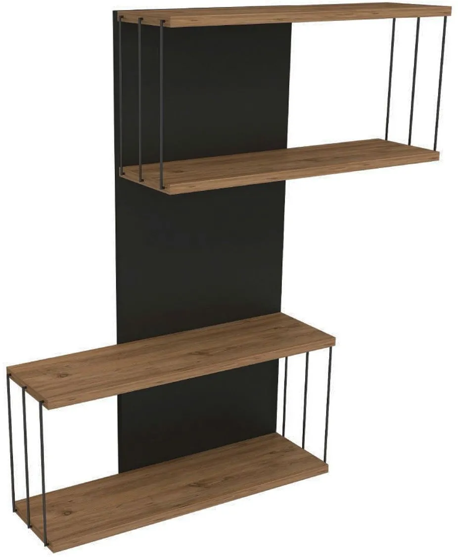 Raft de perete Hanah Home Destan - Anthracite, Pine, Antracit / Stejar