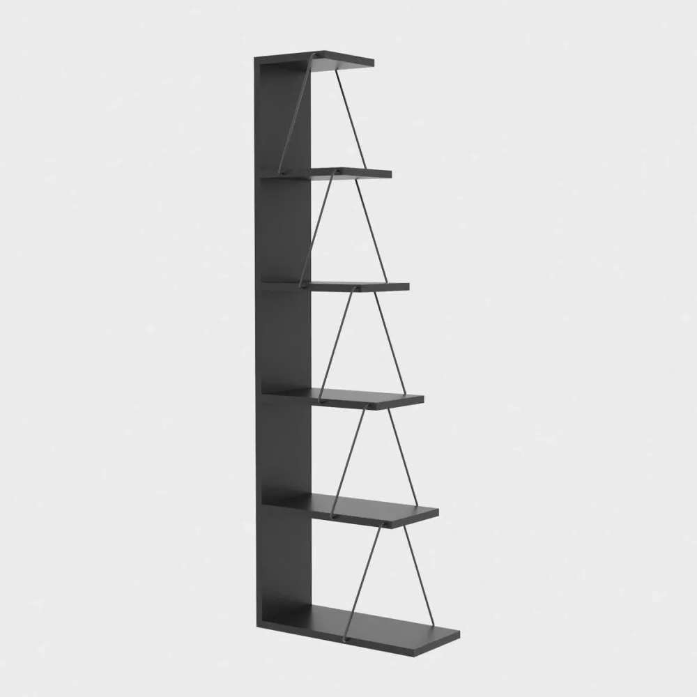 Bibliotecă Hanah Home Tlos, Antracit