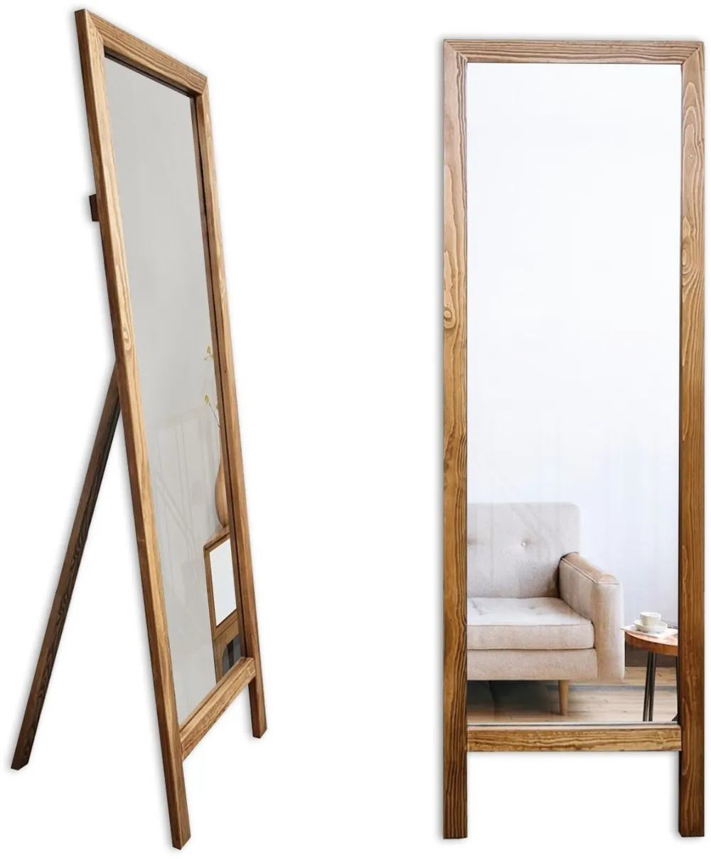 Oglindă de podea Hanah Home Cheval - Wood, Din lemn