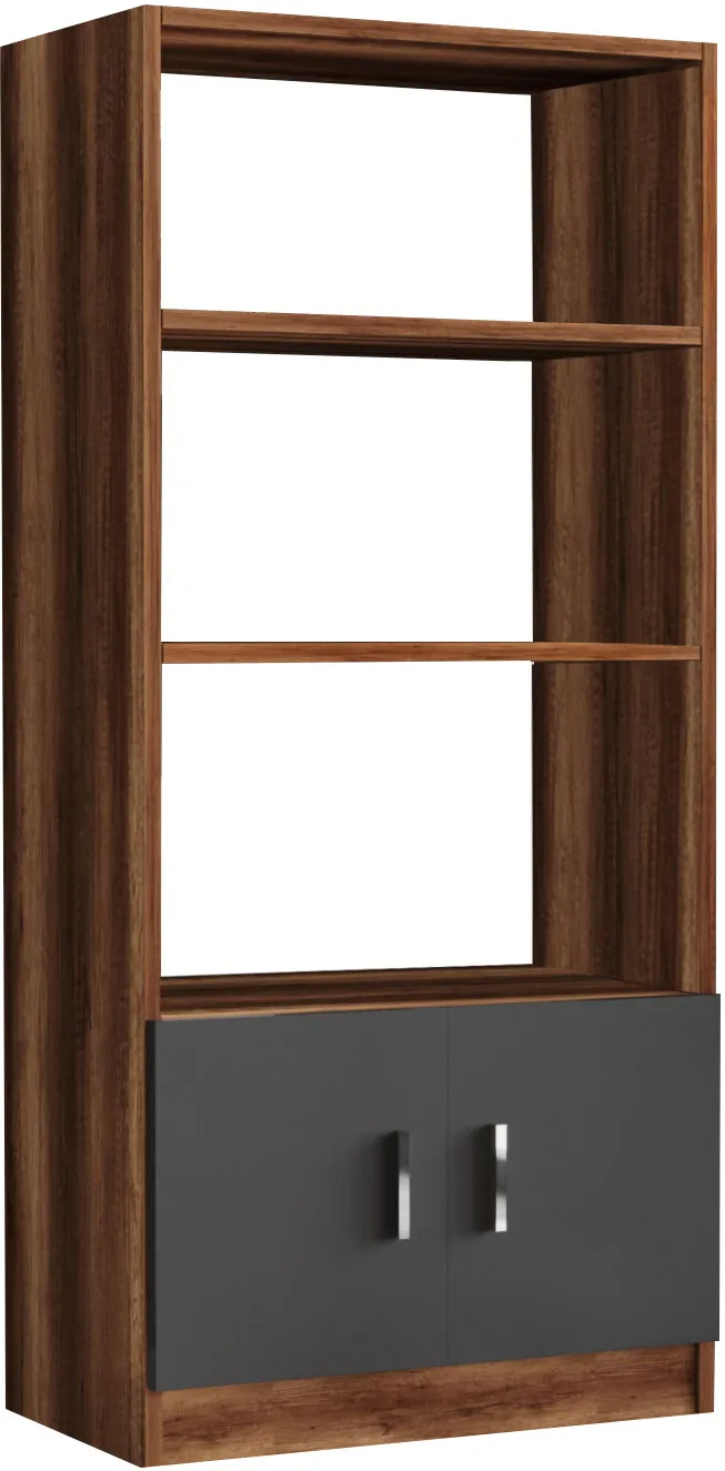 Bibliotecă Hanah Home Vo4-Ba, Nuc / Antracit