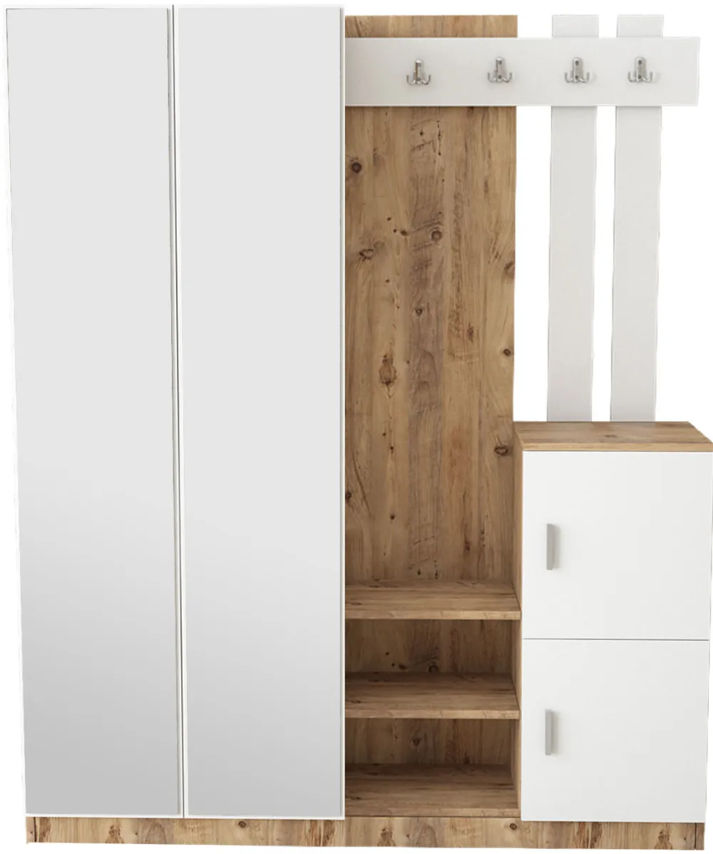 Cuier de hol Hanah Home Dd8-Aw, Pin Atlantic / Alb