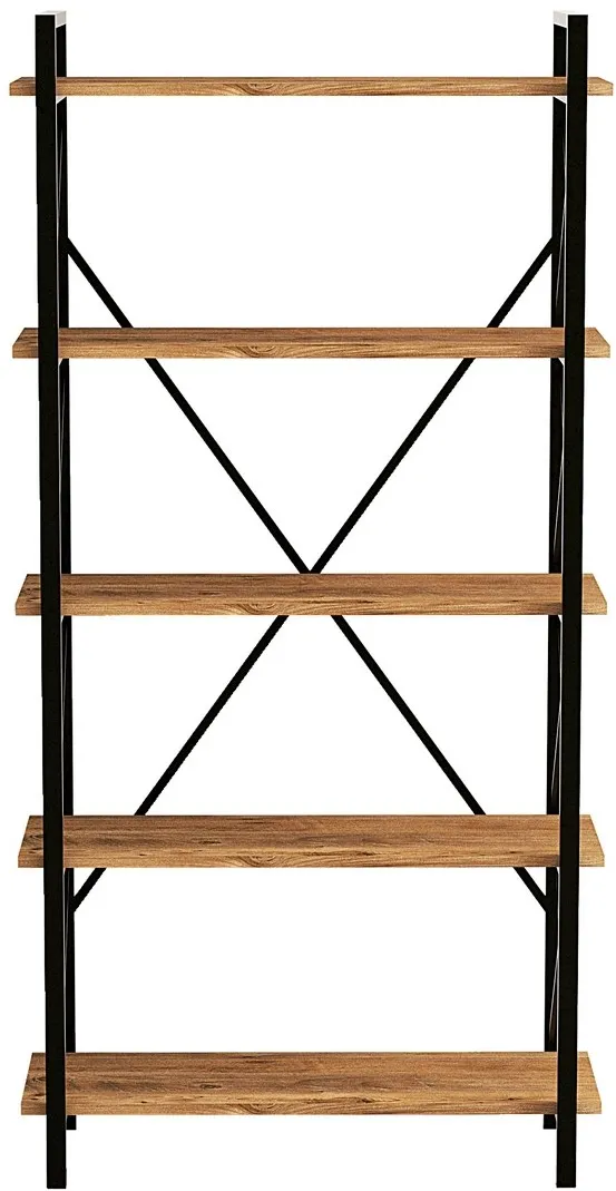 Bibliotecă Hanah Home Nero Elit, Pin Atlantic / Negru