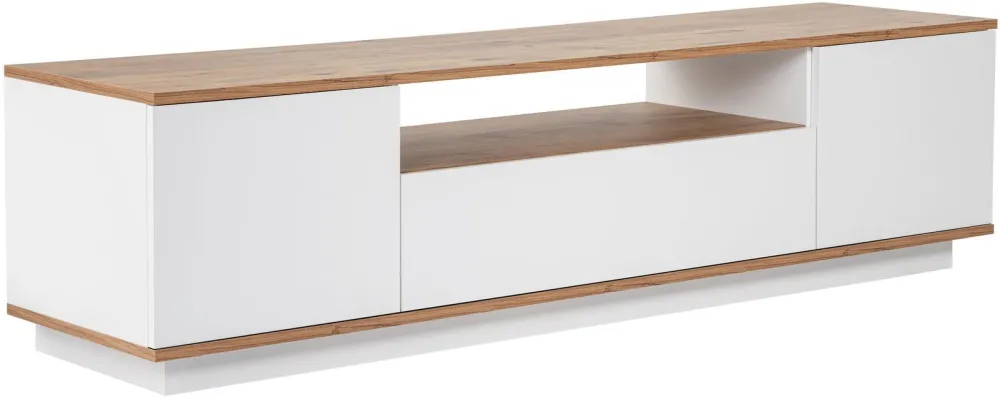 Comodă TV Hanah Home Veramont, Alb / Pin Atlantic