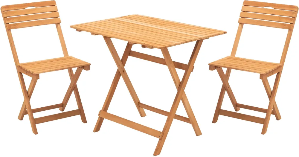 Set masă de grădină cu scaune (3 piese) Hanah Home My003, Maro