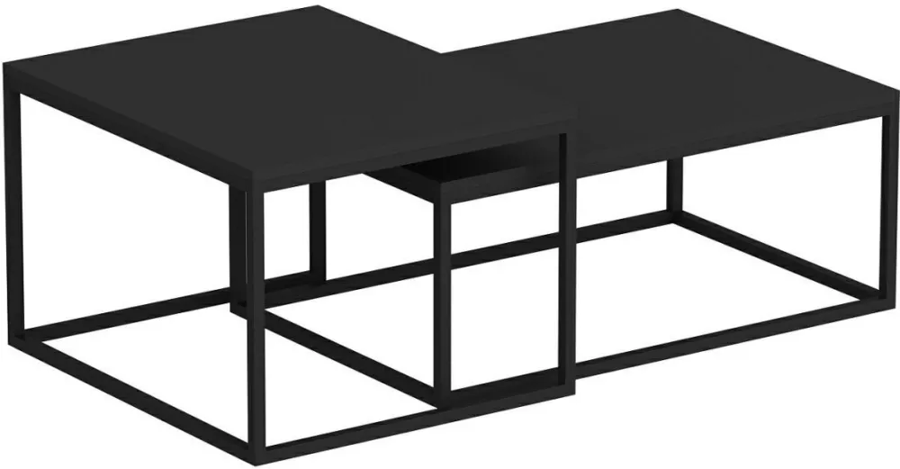 Set măsuțe imbricabile (2 piese) Hanah Home Leka, Negru
