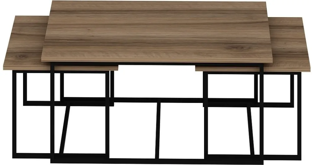 Set măsuțe imbricabile (3 piese) Hanah Home Levada, Nuc