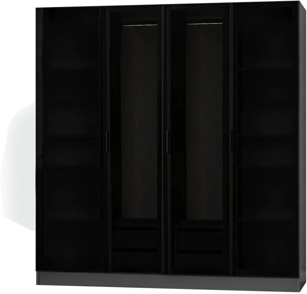 Dulap Hanah Home Kale - 6651, Antracit / Negru
