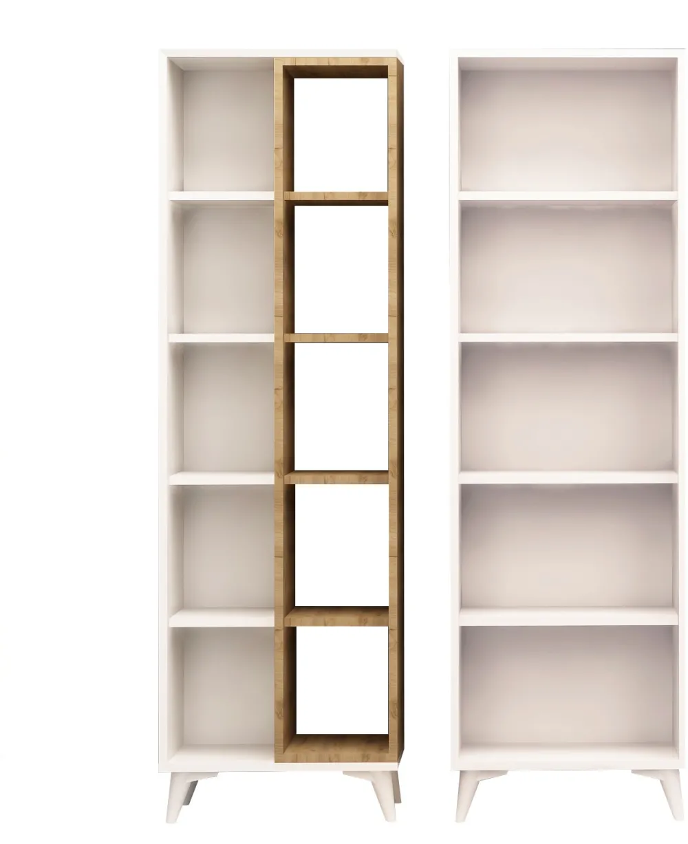 Bibliotecă Hanah Home Potenza, Stejar / Alb