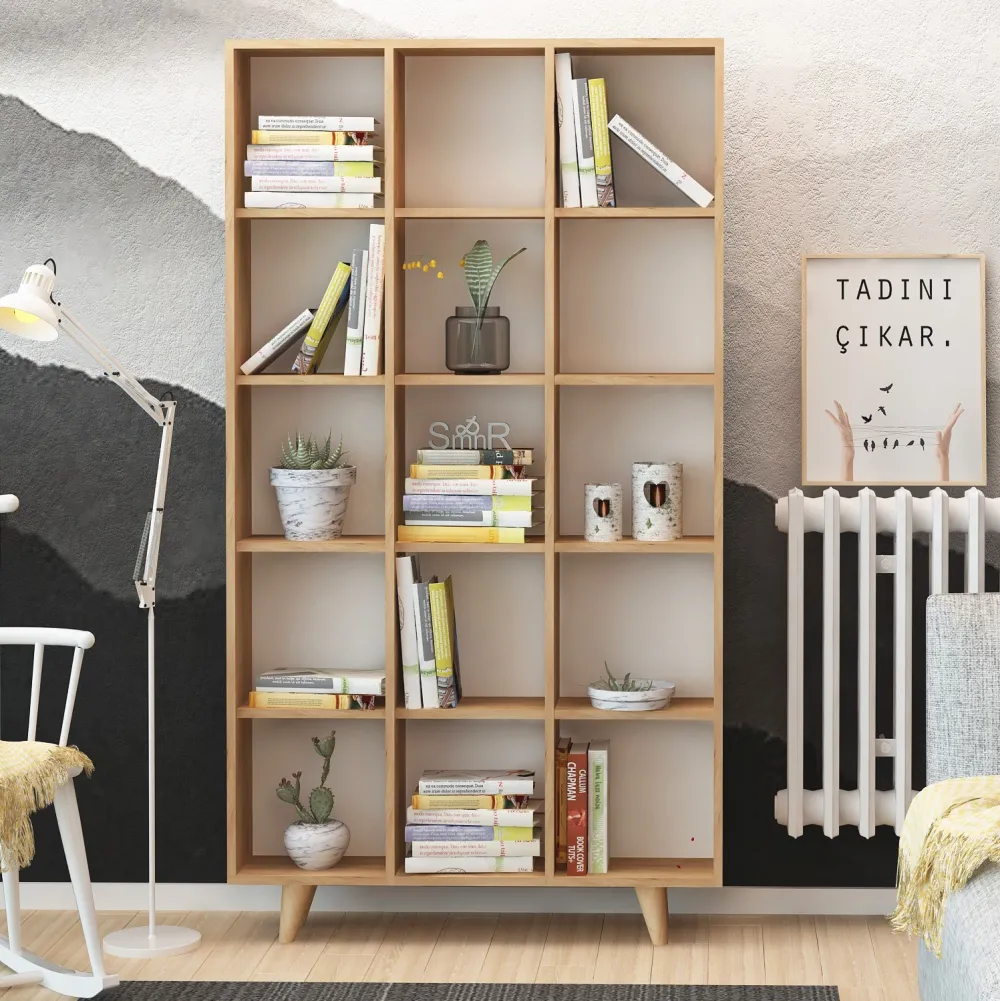 Bibliotecă Hanah Home Zipa, Stejar