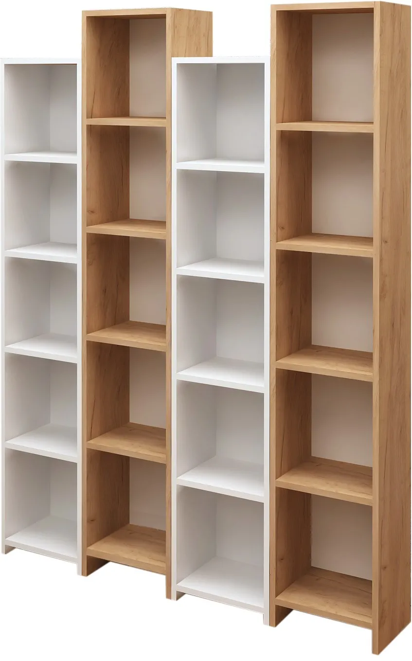 Bibliotecă Hanah Home Semm, Stejar / Alb